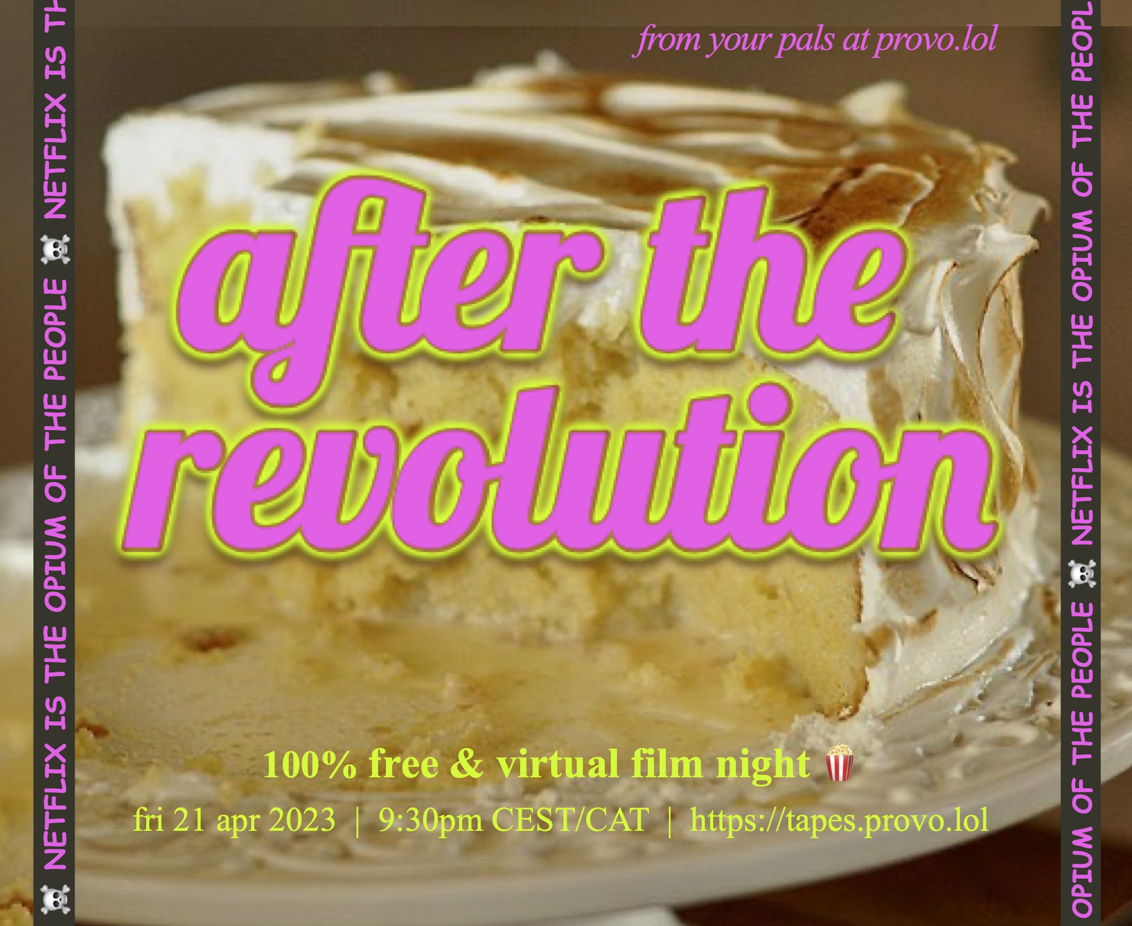 Flyer of the after the revolution film night