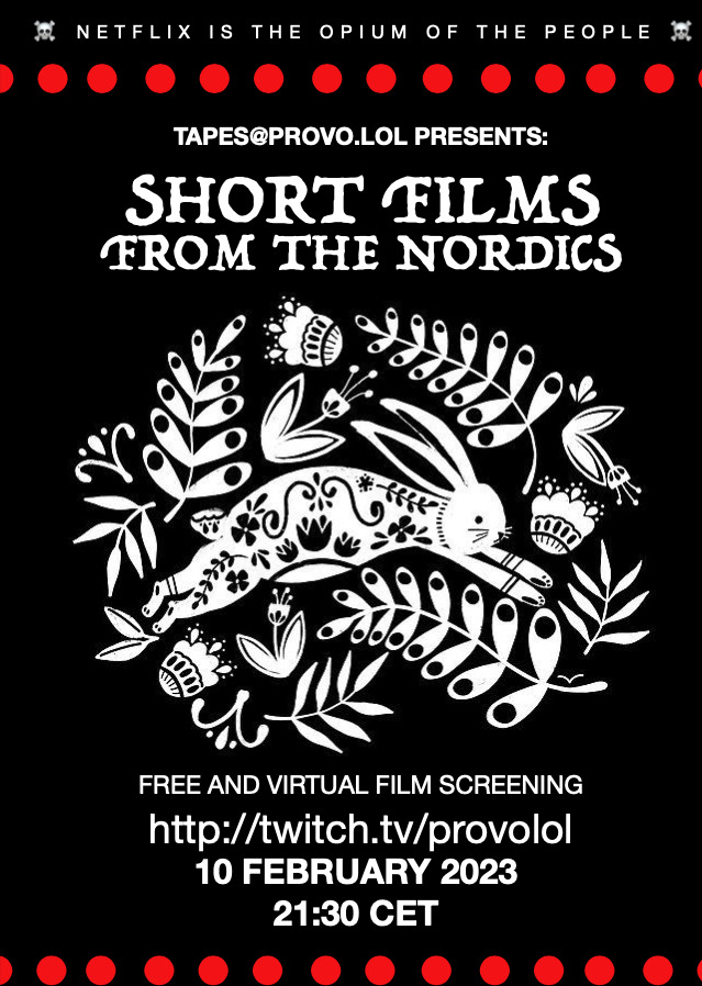 Flyer announcing the short films from the Nordics event